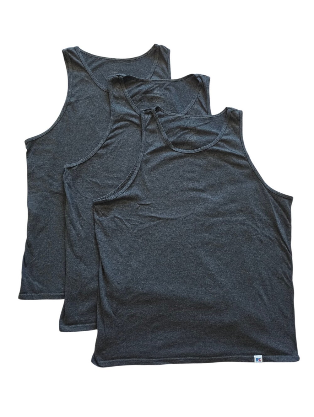 Russell Athletic Men's 3 Pack Navy Blue Tank Tops - Size Large